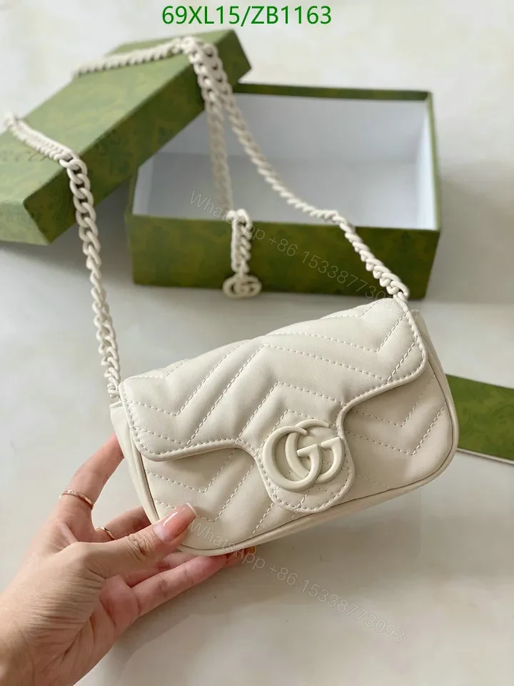 Gucci GG Marmont White Belt Bag GDB1543 — view 1