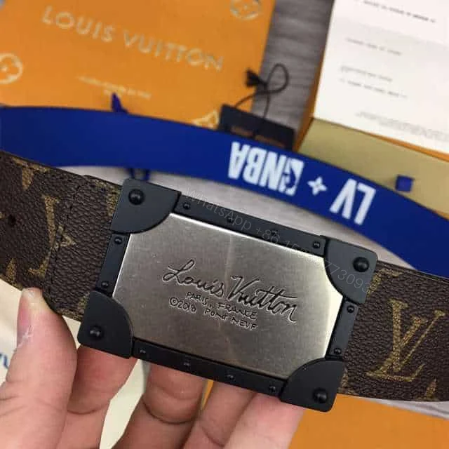 View 7 of LOUIS VUITTON X NBA 3 STEPS 40MM REVERSIBLE MONOGRAM CANVAS BELT – B97