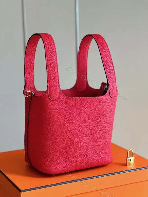 View 7 of HN 18 Pink Togo Leather Gold Hardware