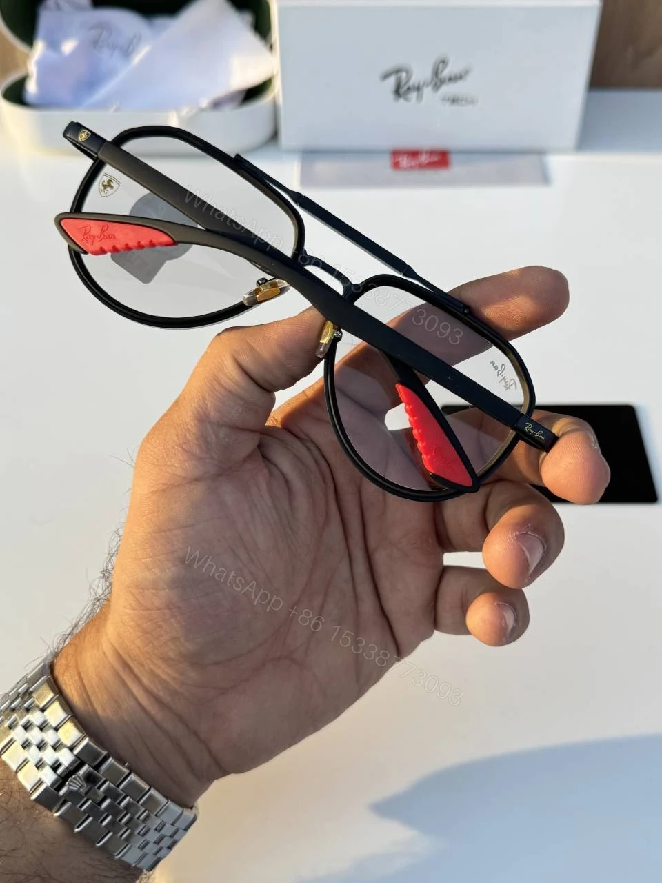 View 4 of First Copy RayBan 3505 Black Premium Sunglasses Luxury Fashion Eyewear