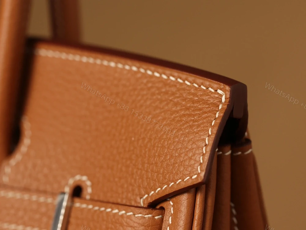 View 9 of 獨家正品級別高仿HermesBirkin25系列金棕銀扣