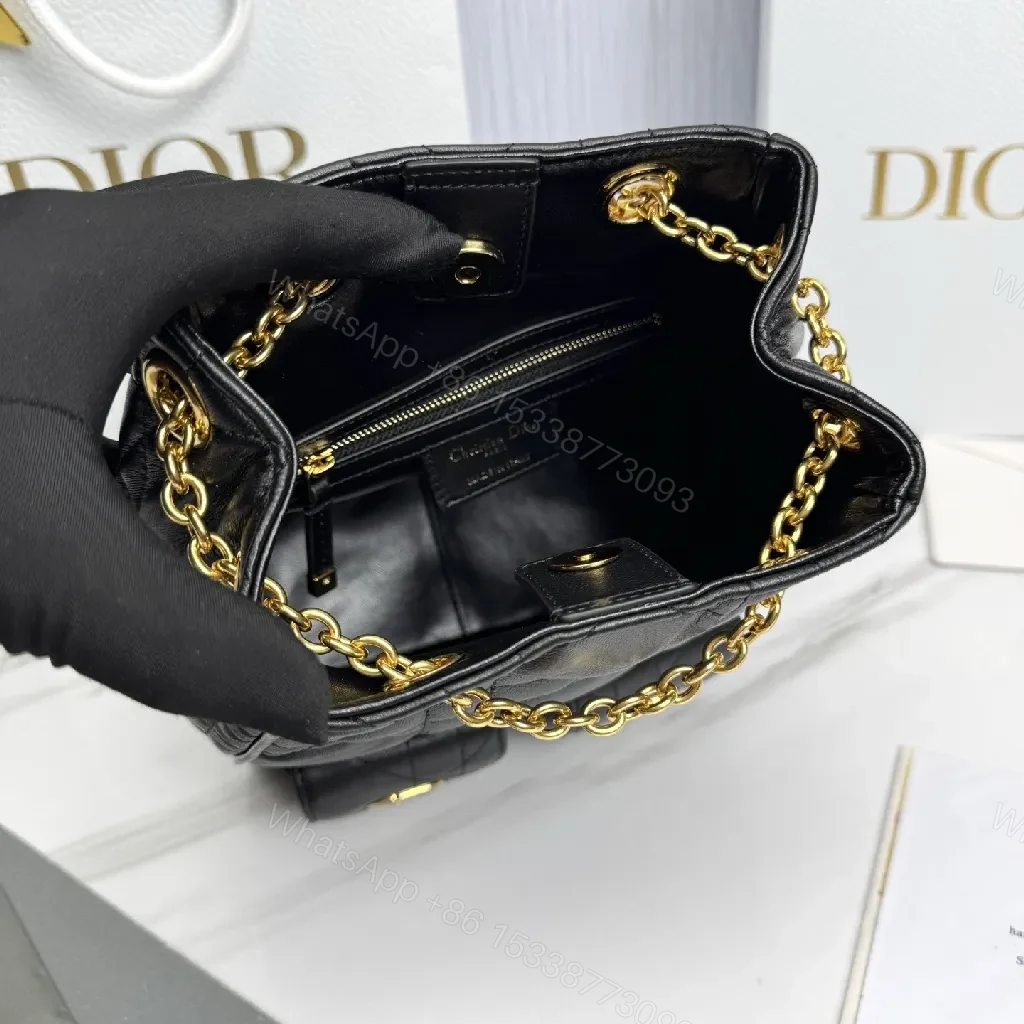 View 3 of Quilted Mini Backpack: Gold Chain, Structured Luxury, Day-to-Night Carry