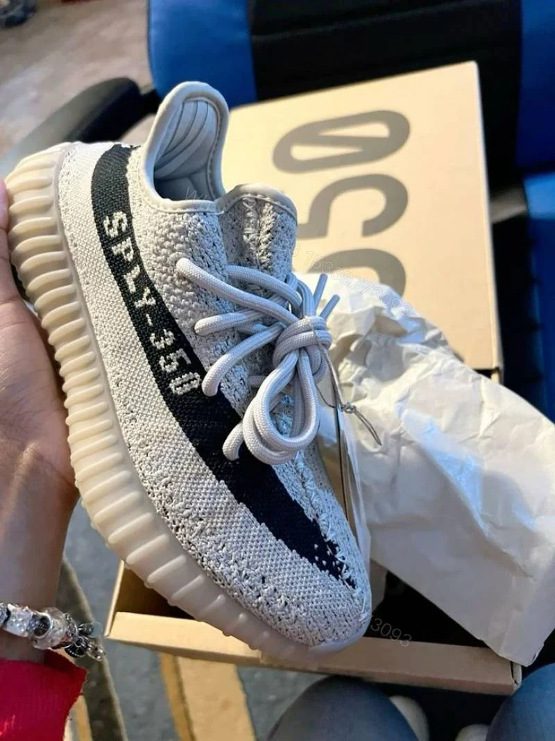 View 3 of First Copy Adidas Yeezy Boost 350 V2 Zebra Men’s Sneakers