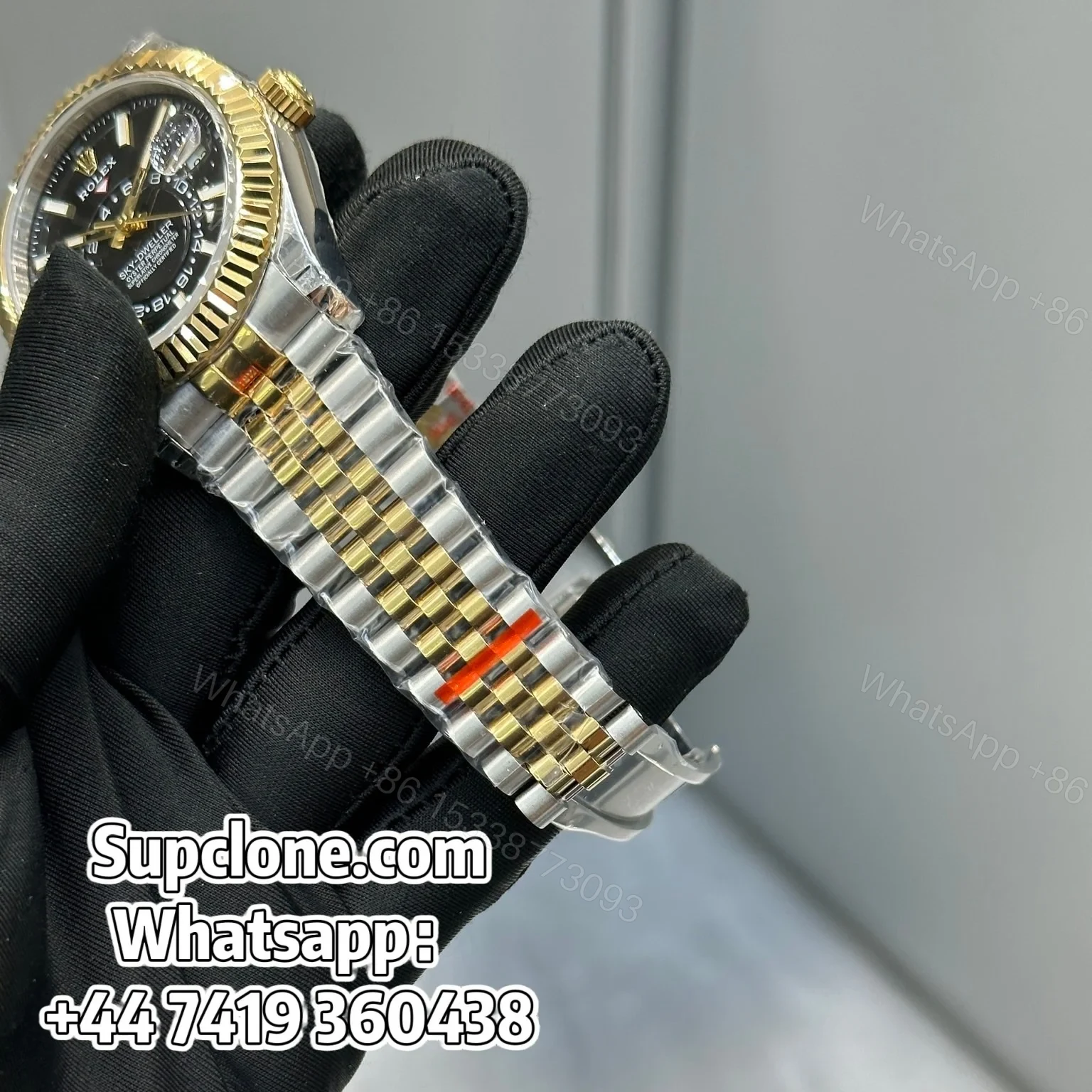 View 3 of Rolex Sky-Dweller Super Clone 1:1 – Black Dial Jubilee Bracelet (9002 Movement)