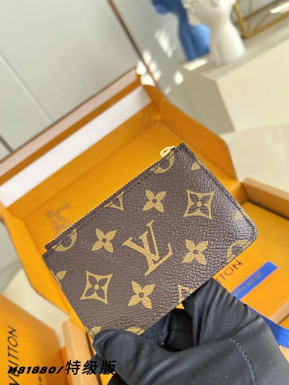 View 6 of Monogram Canvas Cardholder Wallet with Leather Accents