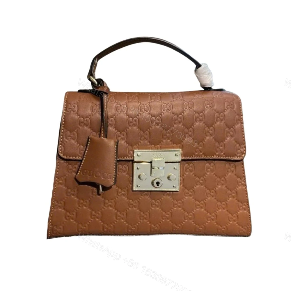 Gucci Padlock GG Supreme Top Handle Brown 28Cm — view 1