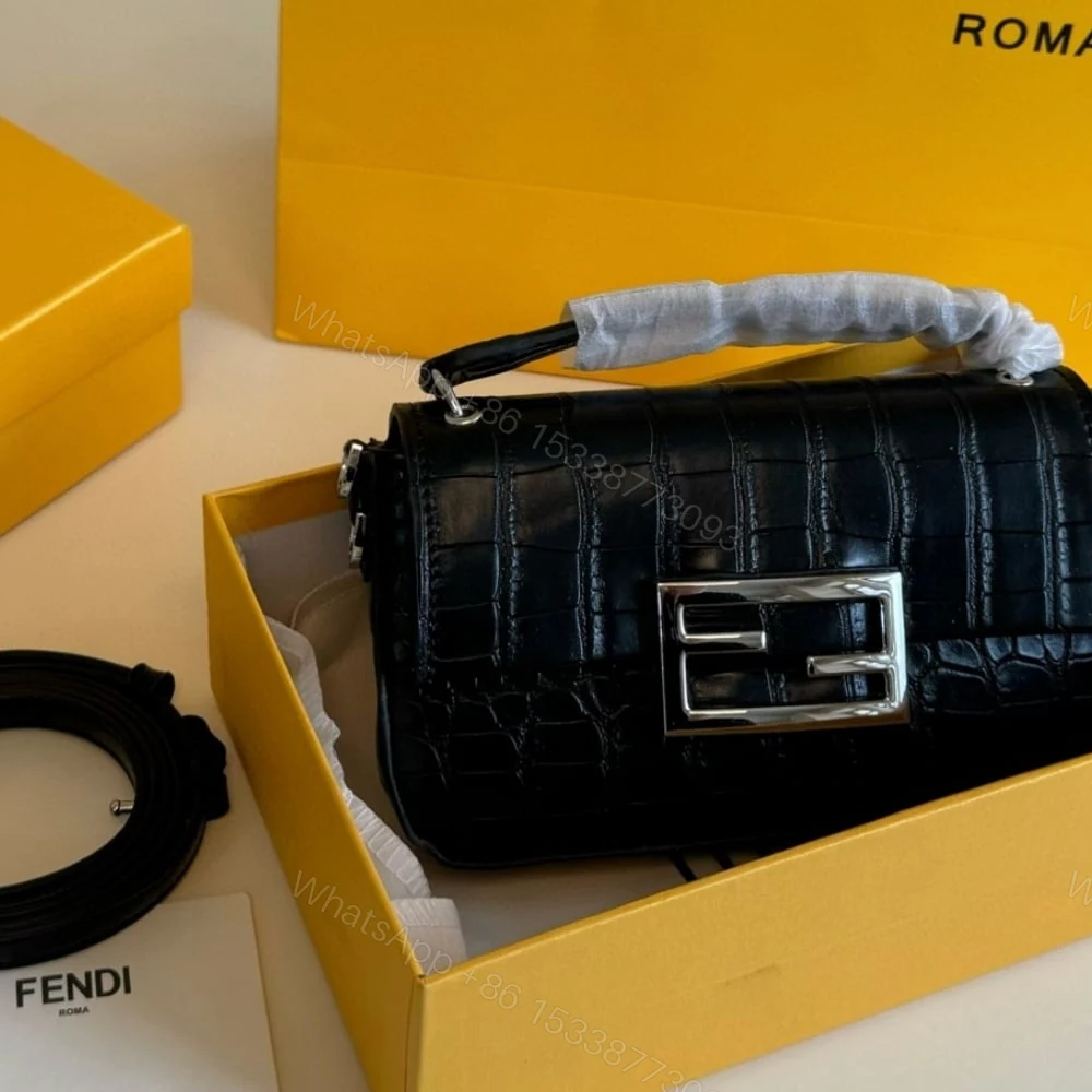 View 2 of FENDI BAGUETTE WITH FF CLASP BLACK 18CM 8BR600ANWRF1CFJ