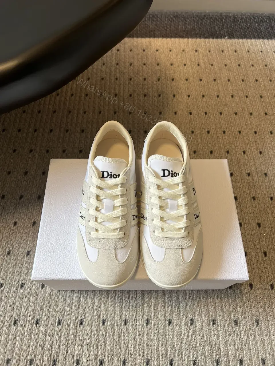 View 2 of White Premium Suede Mesh High-Tops, Subtle Luxe Comfort