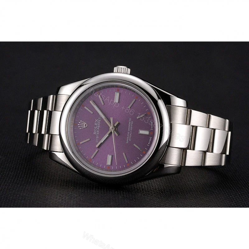 View 4 of Replica Rolex Oyster Perpetual Date Purple Dial REP016834 41 mm