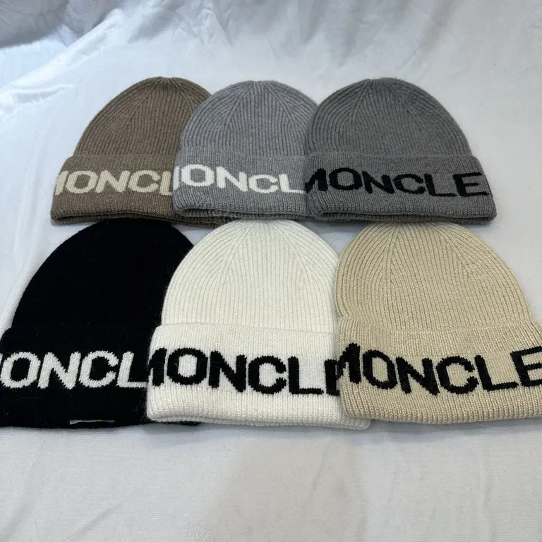View 7 of Minimalist Moncler Knit Beanie: Luxury Logo Warmth