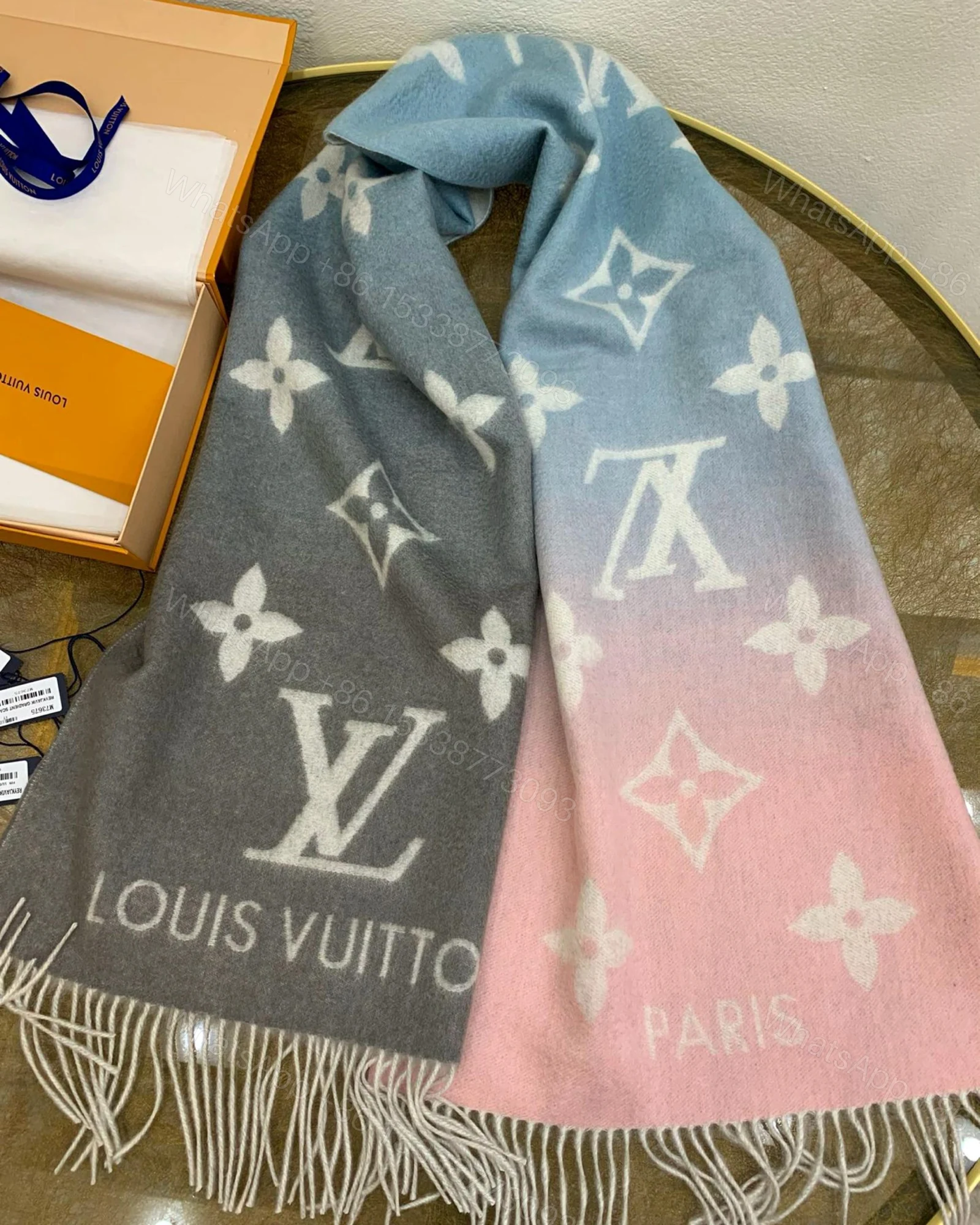 View 2 of FIRST COPY LOUIS VUITTON REYKJAVIK GRADIENT SCARF