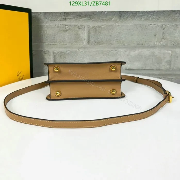 View 3 of Fendi Beige Peekaboo ISeeU Small Bag ZB7481