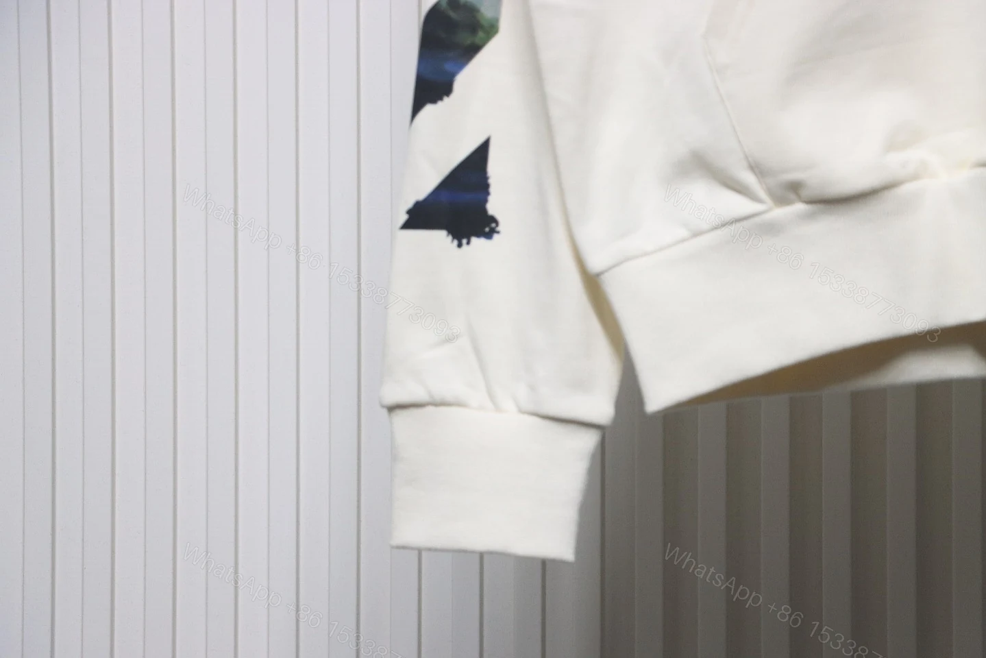 View 7 of Off-White Oil Painting Printed White Zipper Hoodie