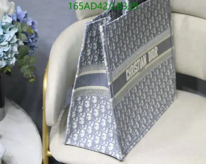 View 11 of Large Replica Dior Book Tote Handbag in Embroidered Canvas HKL478