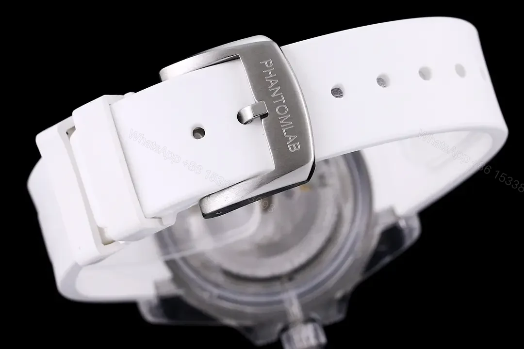 View 9 of Rolex Submariner Date Phantom Blue Rainbow replica 40MM White Rubber Strap Edition RLX-SUB-DATE-PHANTOM-BLUE-RAINBOW-40MM-WHITE-RUBBER-STRAP