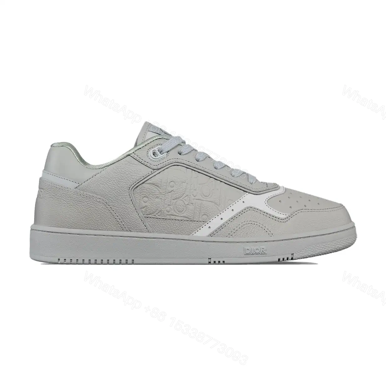 DIOR B27 UPTOWN LOW-TOP SNEAKERS GRAY GRAINED CALFSKIN AND GRAY GRAVITY LEATHER – CD221 — view 1