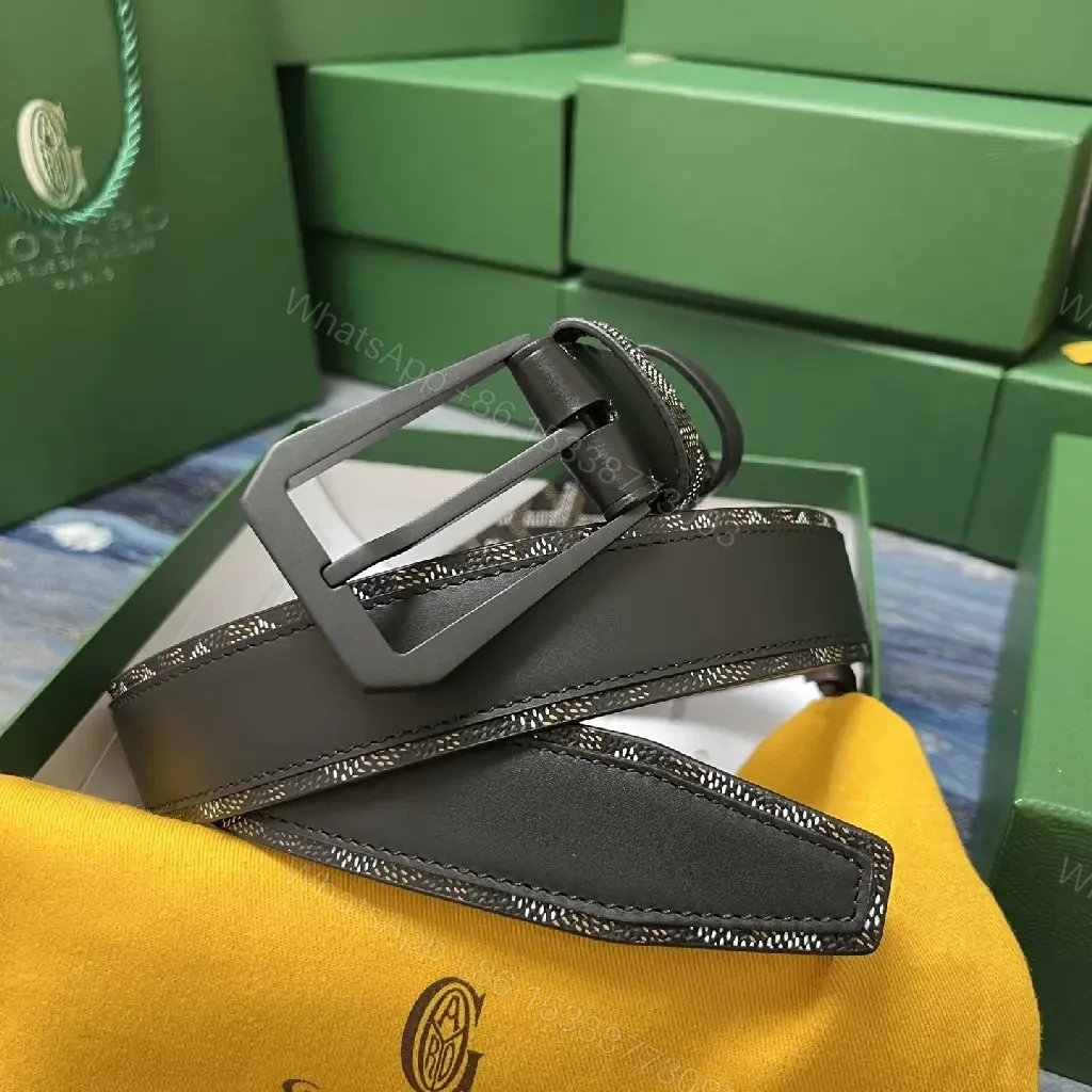 View 3 of Textured Leather Belt – Signature Pattern Luxury Belt