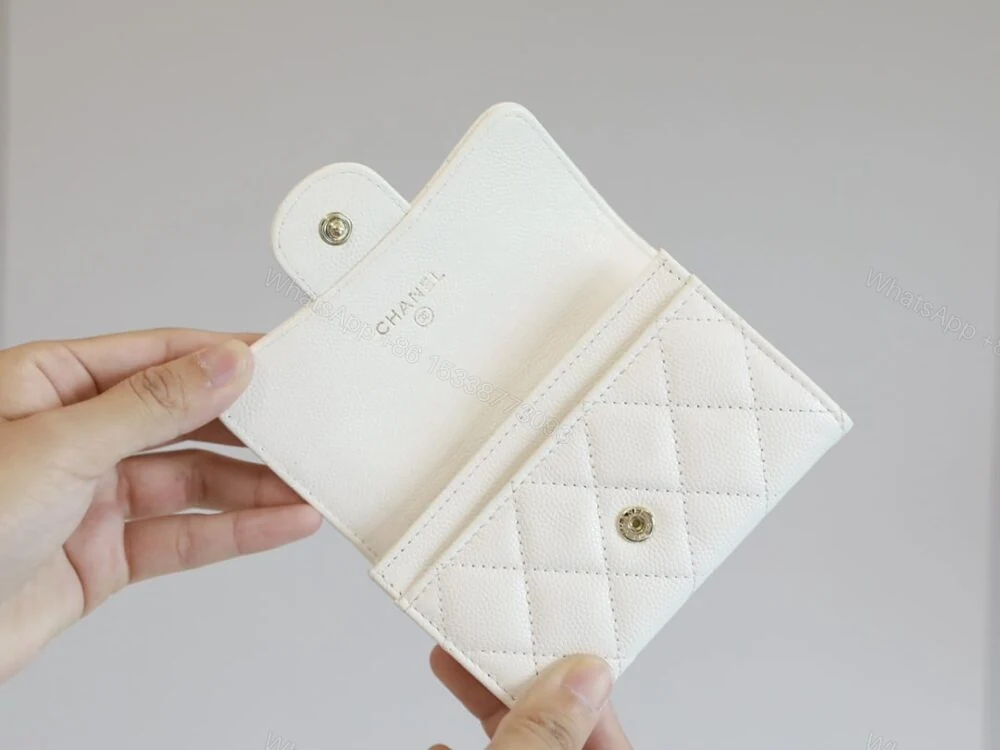 View 7 of Chanel Classic Card Holder Wallet White 10Cm