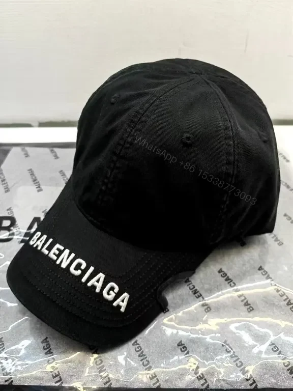 Black Logo-Block Cap - Signature Luxury Cotton Twill Hat — view 1