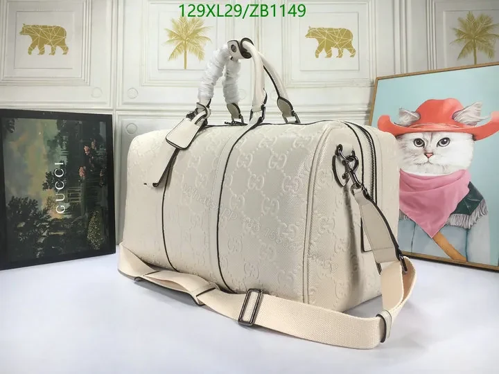 View 16 of Gucci Large Black Canvas Bag Knockoff Embossed with GG Logo VC73DZ