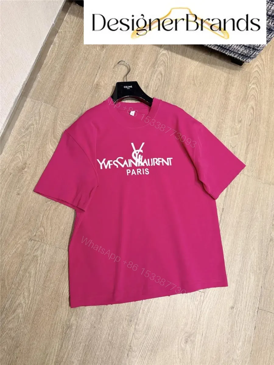 View 5 of Bold Fuchsia Logo Tee: Oversized Cotton-Creast Crest Top