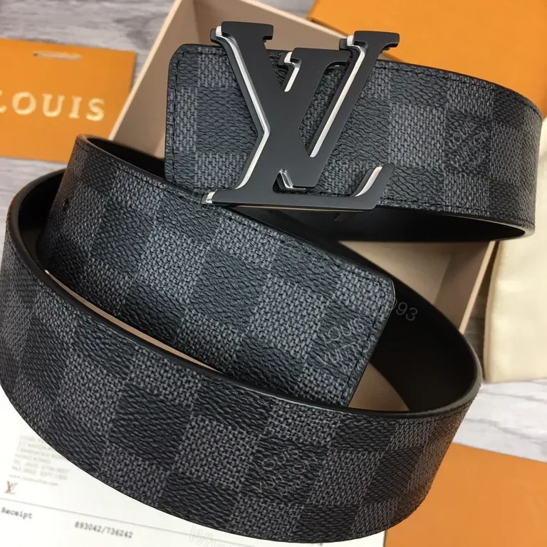 View 7 of Damier Graphite LV Belt â€“ Sleek Everyday Luxury Accessory