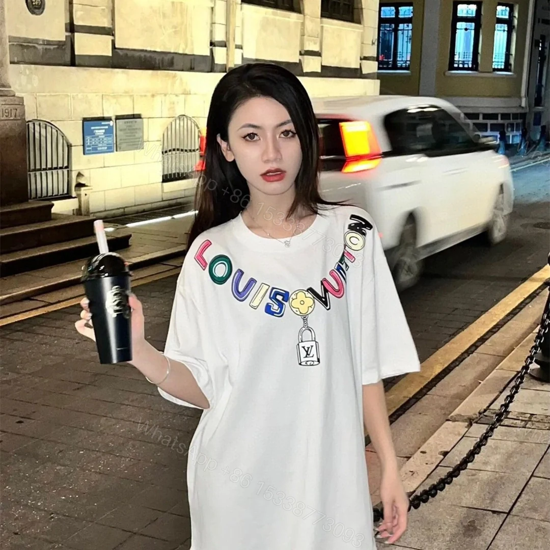 View 19 of 高仿LV*1AFR0025彩色項鏈LOGOT恤白色