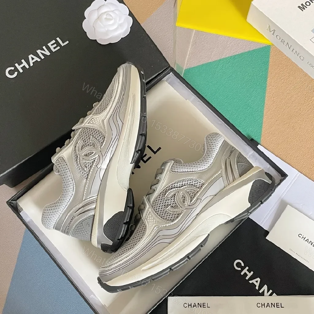 View 2 of Metallic Mesh High-Tops: Luxe Everyday Sneakers
