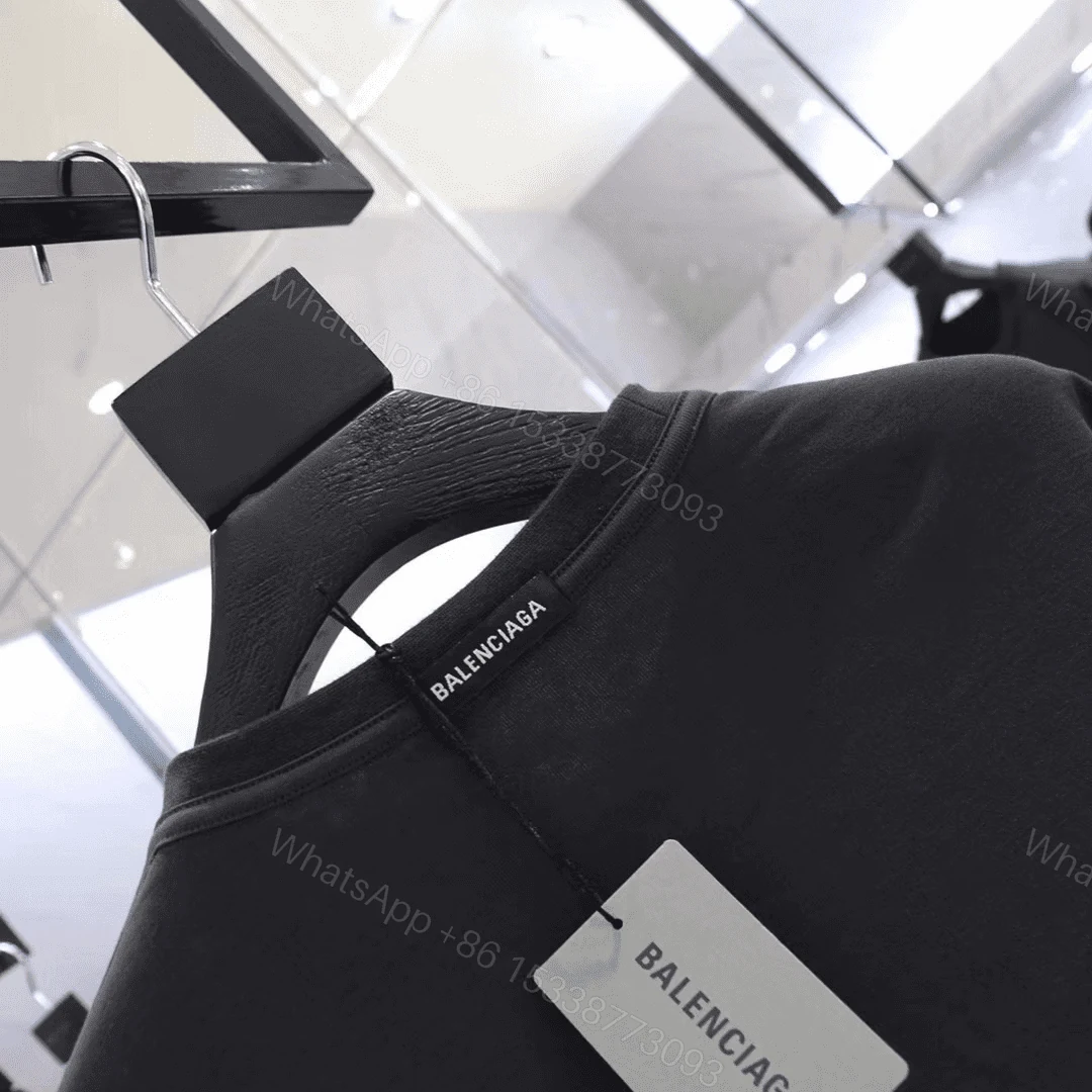 View 5 of BALENCIAGA X-RATED BLACK COTTON-JERSEY T-SHIRT – BB39