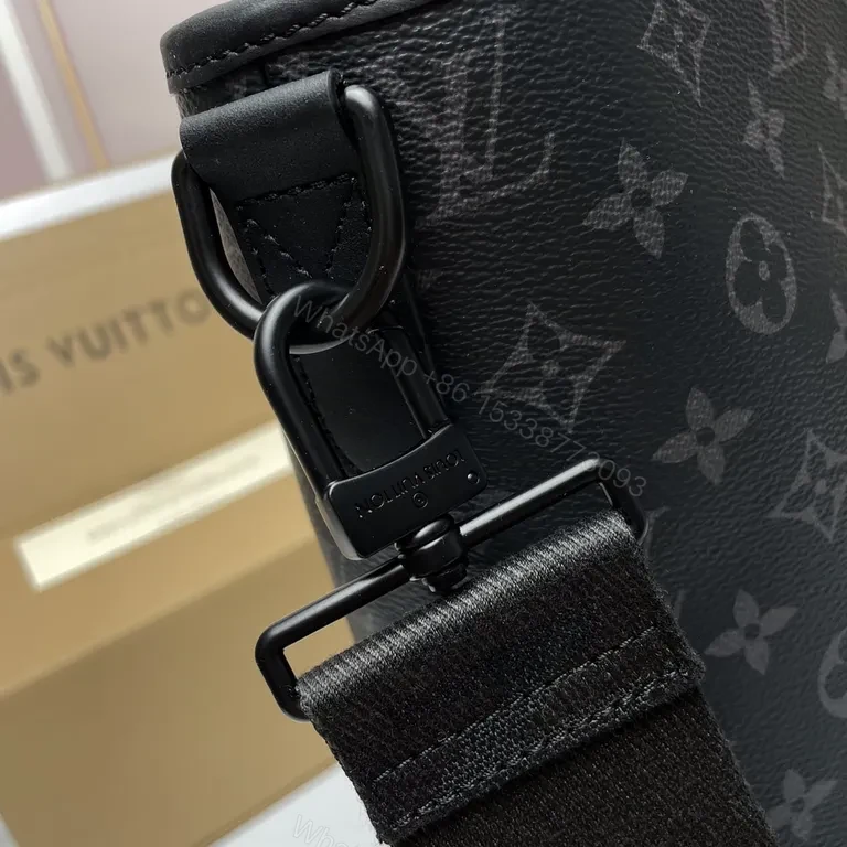 View 4 of Black Monogram Tote: Coated Canvas Luxury, All-Day Comfort Tote