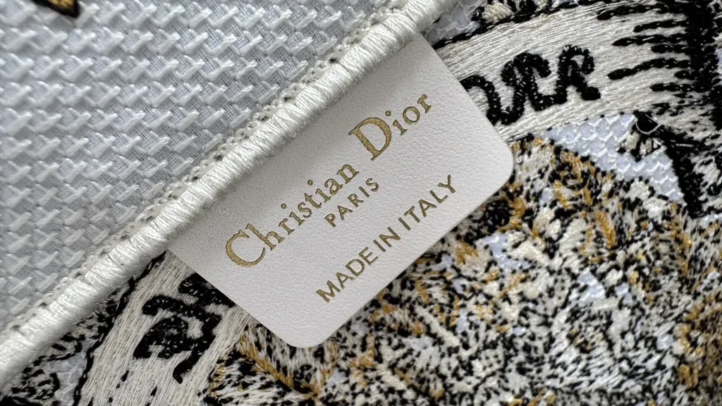 View 6 of Structured Tote: Dior-Print Luxury, Functional Chic Bag