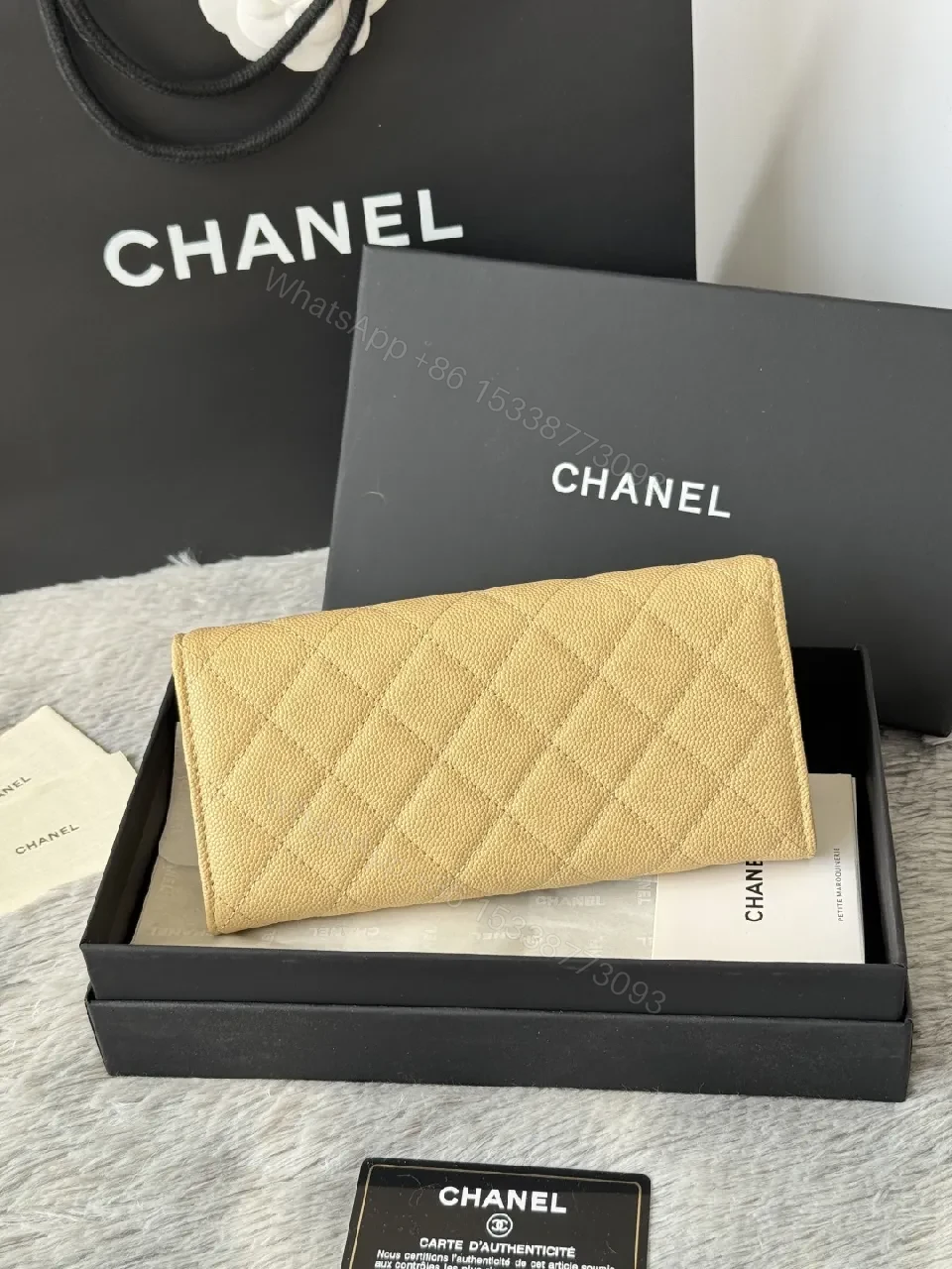 View 12 of Quilted Leather Wallet in Champagne — Chic Luxury, Everyday Utility