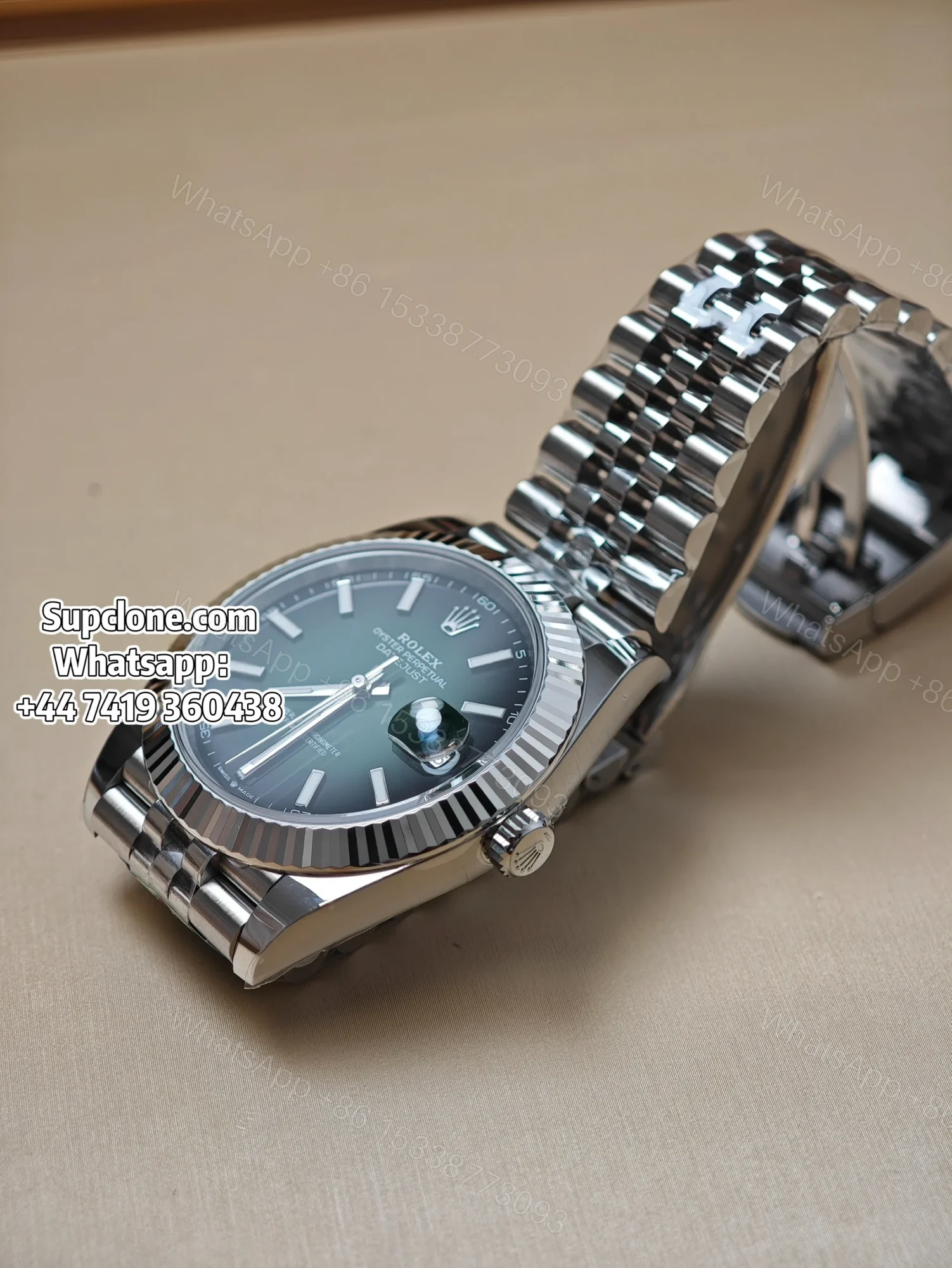 View 10 of Rolex Super Clone Watches 1:1 DateJust 41 m126334 Smoked Green