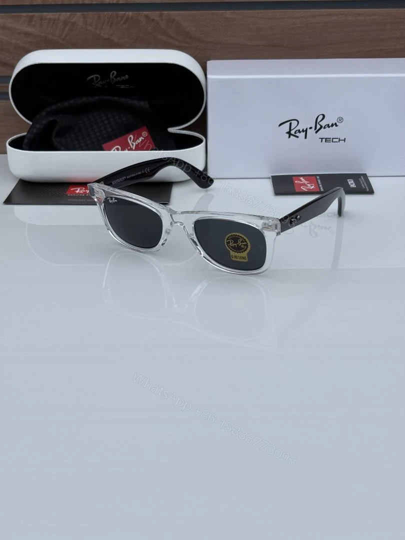 First Copy Rayban 2140 Slant Transparent Black Glass Quality — view 1