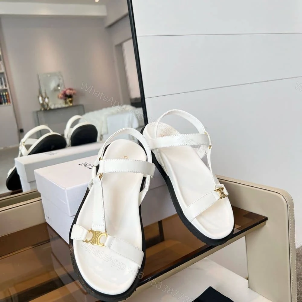 View 4 of CELINE MAUD SANDAL WITH TRIOMPHE WHITE 362225042C 01BC