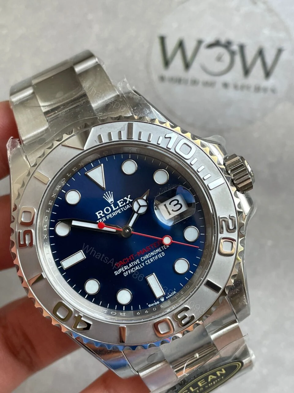 View 2 of Clean Factory 1:1 Rolex Yacht-Master 126622 Best Edition 904L Steel Blue Dial on SS Bracelet VR3235