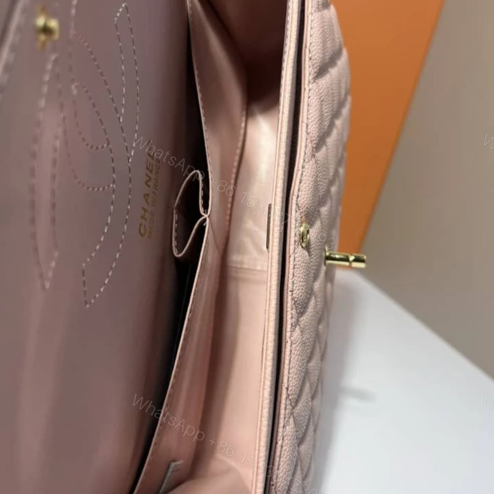 View 7 of Chanel Classic Medium Flap Bag Pink And Gold 25Cm