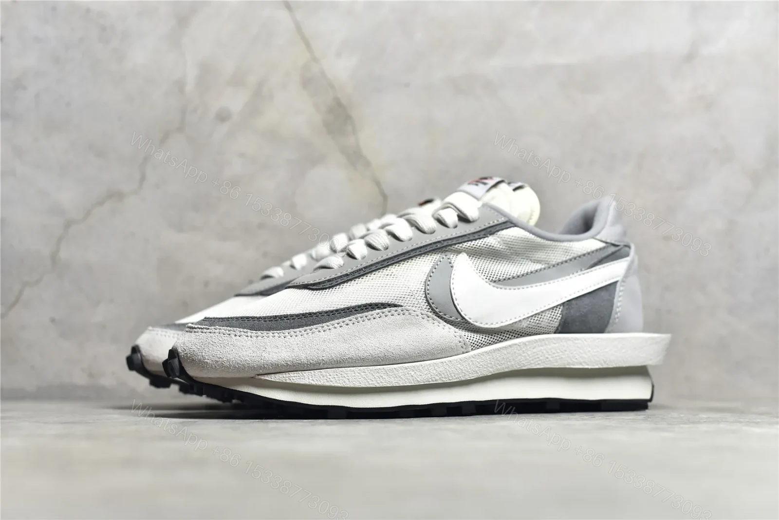 View 2 of Sacai × Nike LDV Waffle Grey White Reps