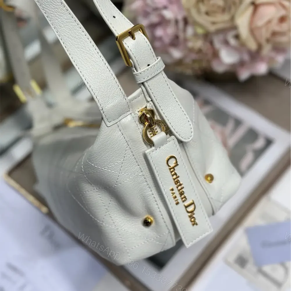 View 4 of 高仿Dior*D-Journey系列M2416M030小牛皮單肩包小號白色免檢版