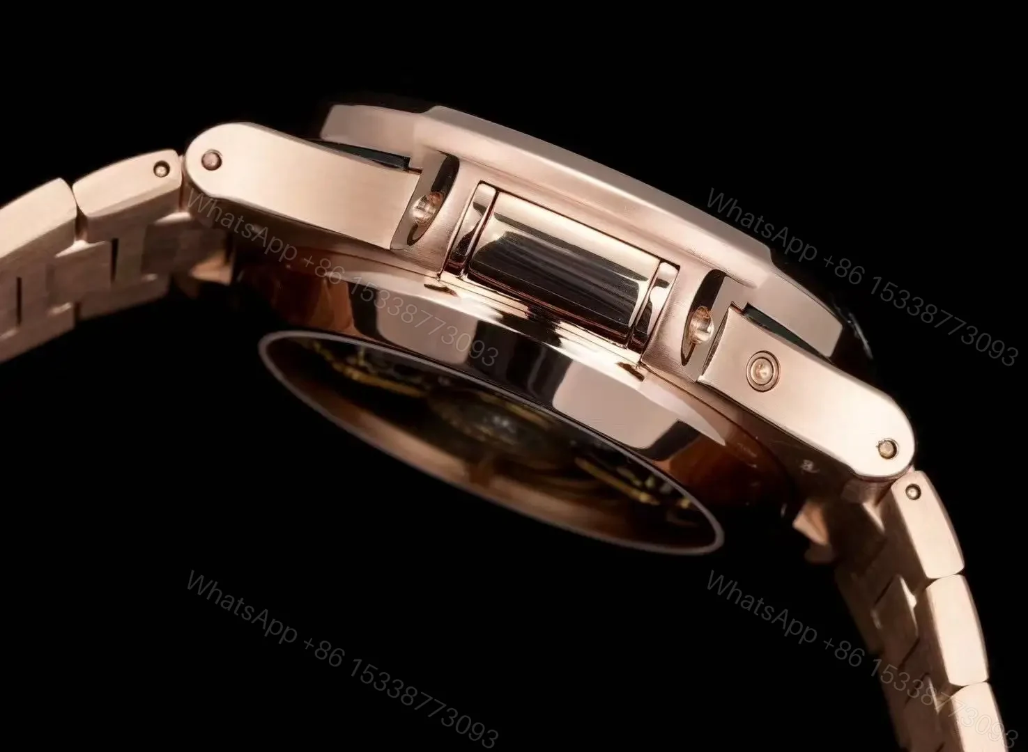 View 4 of Super Swiss Clone Patek Philippe Nautilus 5980 Rose Gold