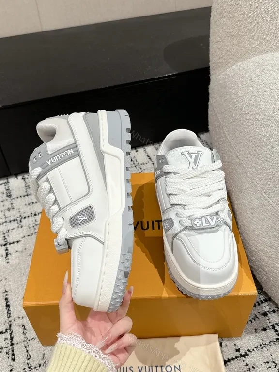 View 5 of Chunky LV-Inspired High-Top Sneakers: All-Day Comfort