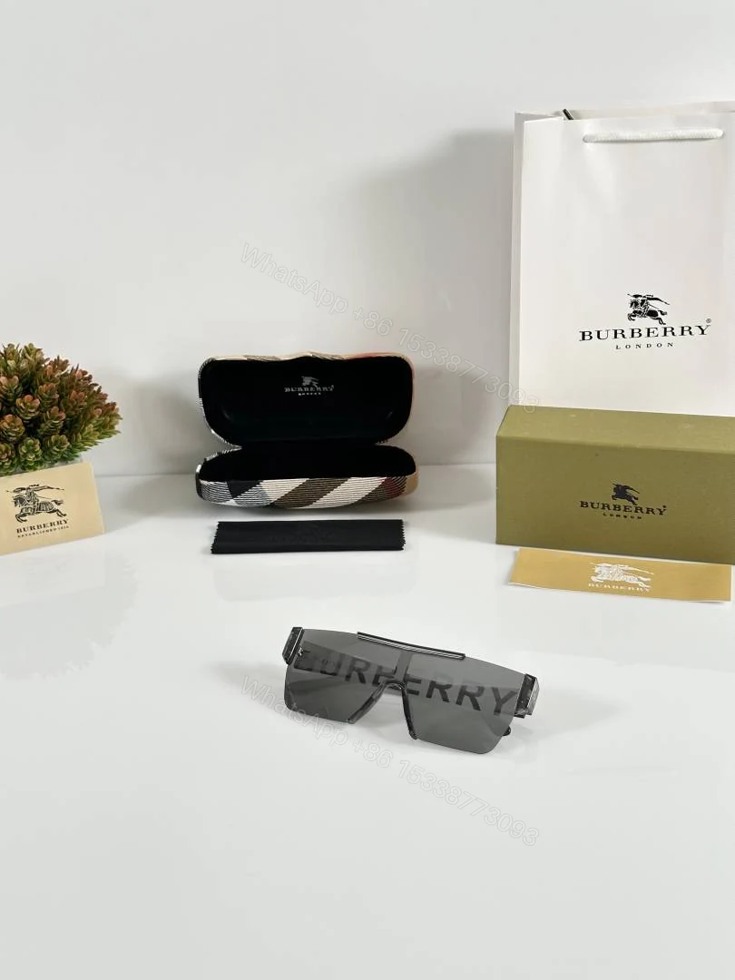 View 5 of First Copy Burberry Silver Shield Unisex Sunglasses UV Protection Premium Quality