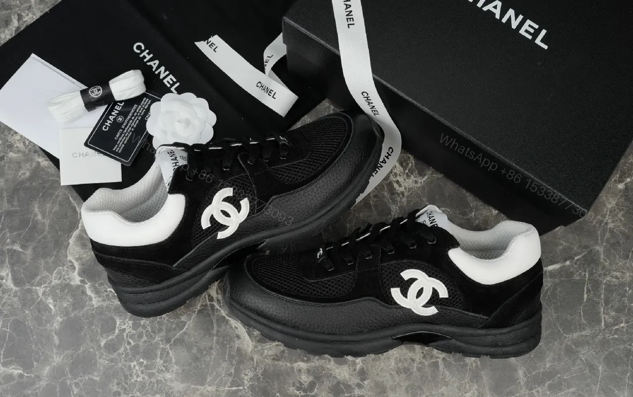View 6 of Black Mesh Leather Runner Sneakers: Luxury Everyday Comfort