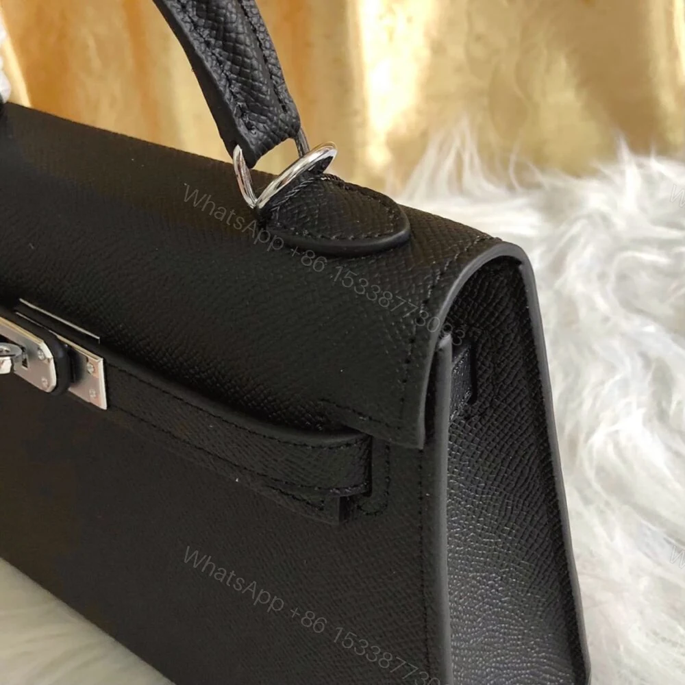 View 4 of Hermes Kelly Mini Epsom Handbag Black 22Cm