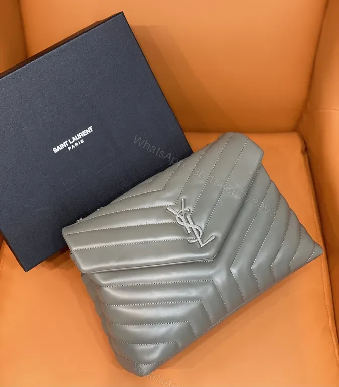 Chevron MatelassÃ© Leather Shoulder Bag â€” Subtle YSL Sophistication — view 1