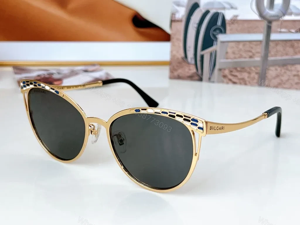 View 8 of Chic Metal Sunglasses with Gradient Lenses and Texture