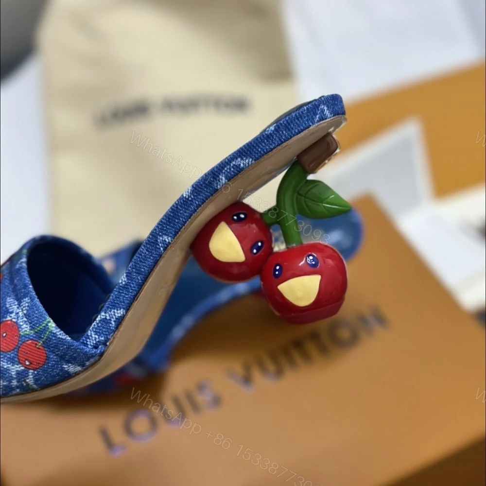 View 6 of LOUIS VUITTON X TAKASHI MURAKAMI LILY MULE DENIM BLUE 1AHLTF