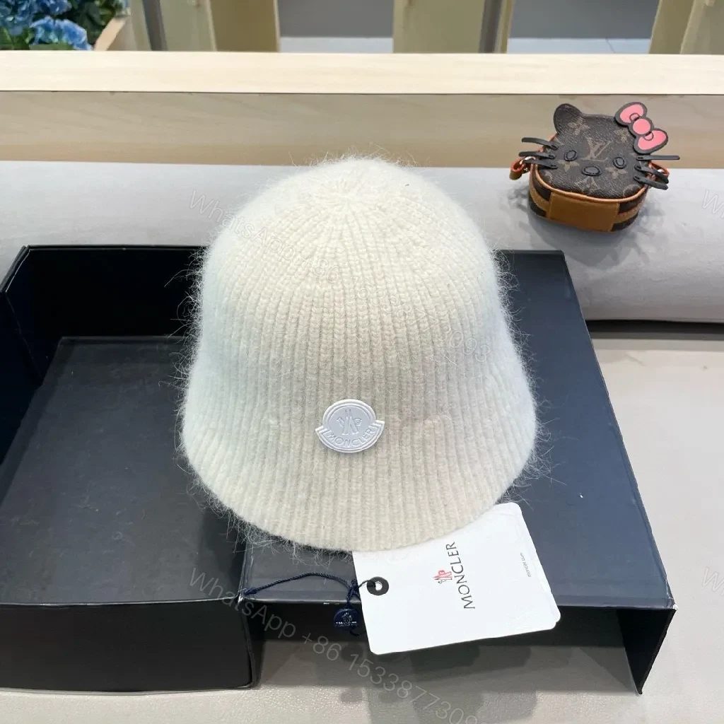 View 2 of Soft Wool Knit Beanie: Luxury Comfort, Crest Logo, Unisex