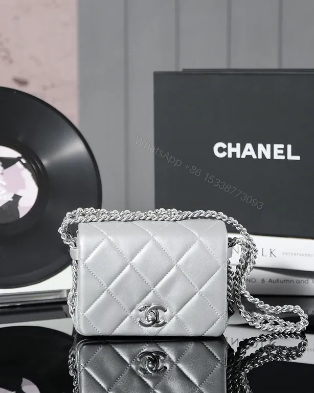 Chanel-Style Quilted Metallic Mini Bag: Day-to-Night Sophistication — view 1