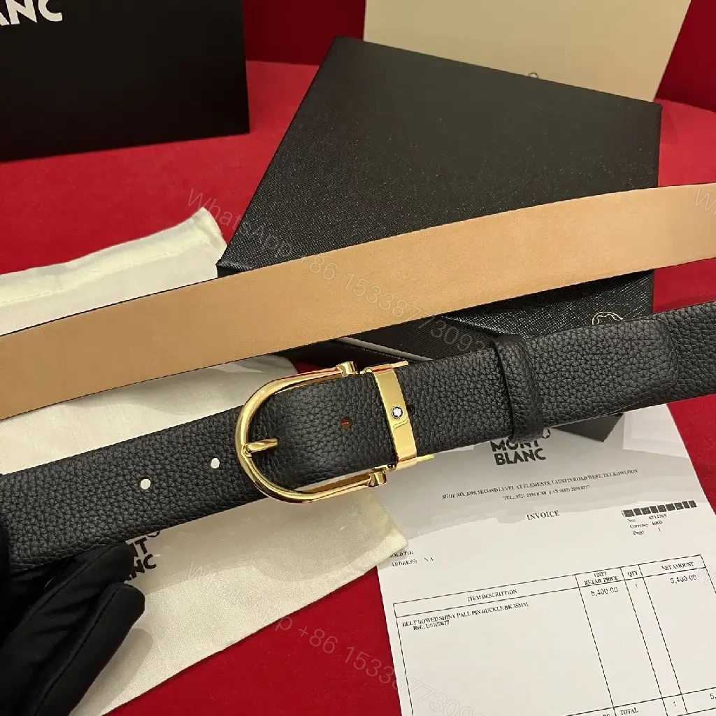 View 3 of Ultra-Premium Black Pebbled Leather Belt - Modern Buckle, Durable Comfort